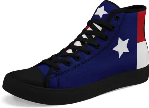 Unisex Flag High Tops Canvas Sneaker Lace Up Casual Trainers Tennis Walking Shoes