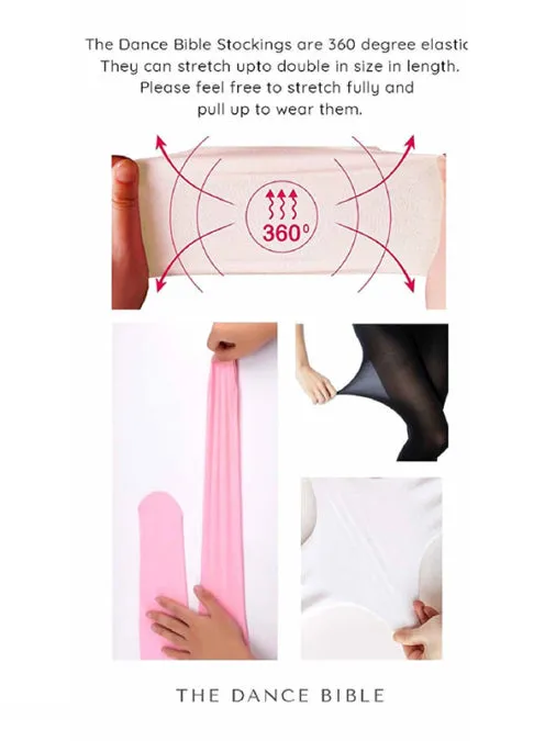 Unisex Footed Light Pink Color Ballet Tights