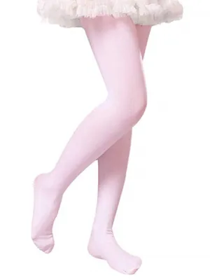 Unisex Footed Light Pink Color Ballet Tights