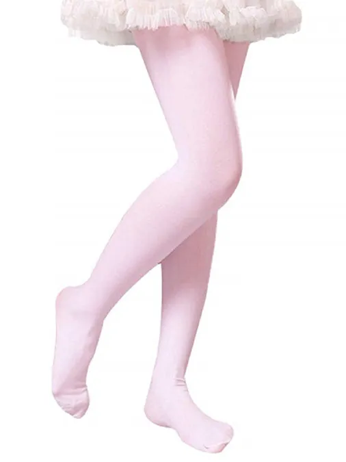 Unisex Footed Light Pink Color Ballet Tights