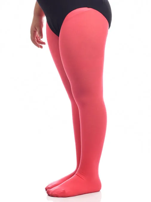 Unisex Footed Watermelon Red Color Ballet Tights