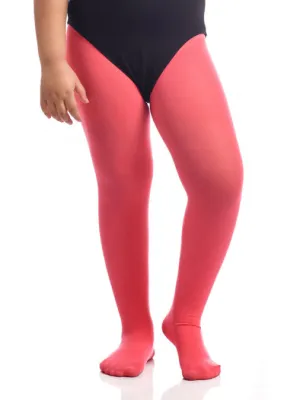 Unisex Footed Watermelon Red Color Ballet Tights