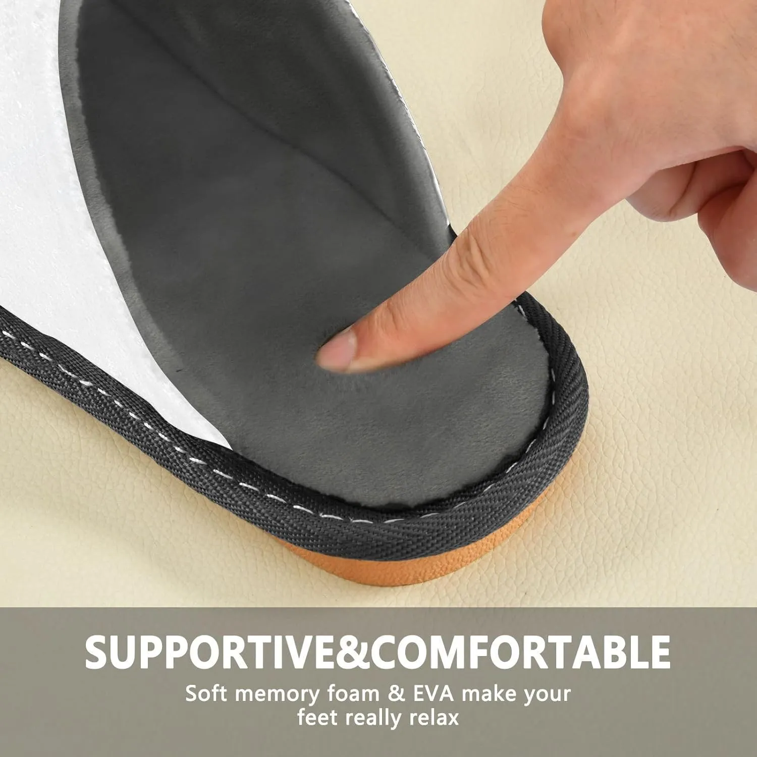 Unisex Fuzzy Foam Slippers Non-Skid Slip-on Soft Warm Sole Fleece Shoes 4-11