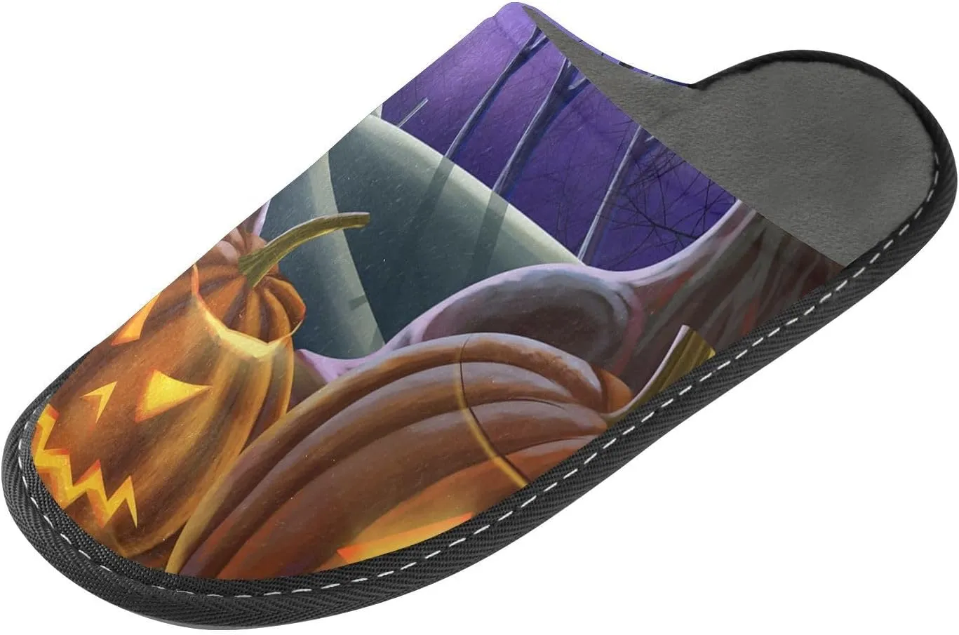 Unisex Fuzzy Foam Slippers Non-Skid Slip-on Soft Warm Sole Fleece Shoes 4-11
