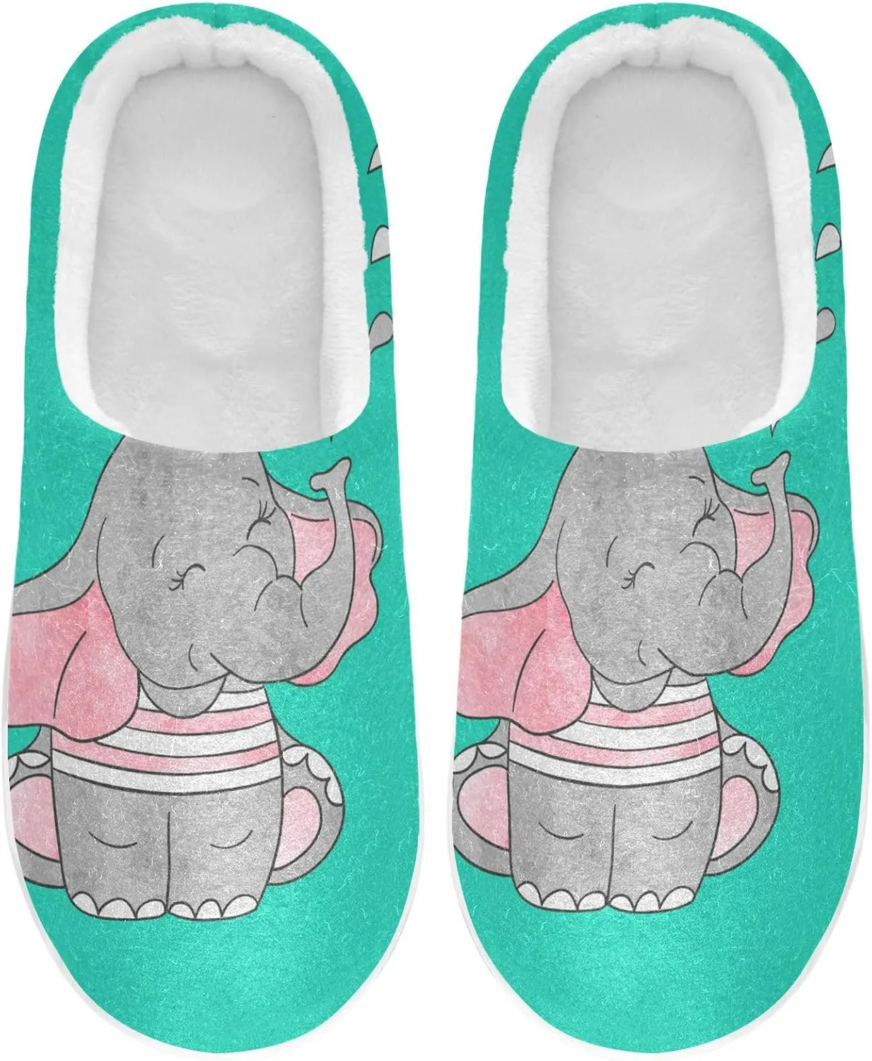 Unisex Memory Foam Slippers Non-Skid Slip-on Soft Warm Sole Fleece Shoes 6-17