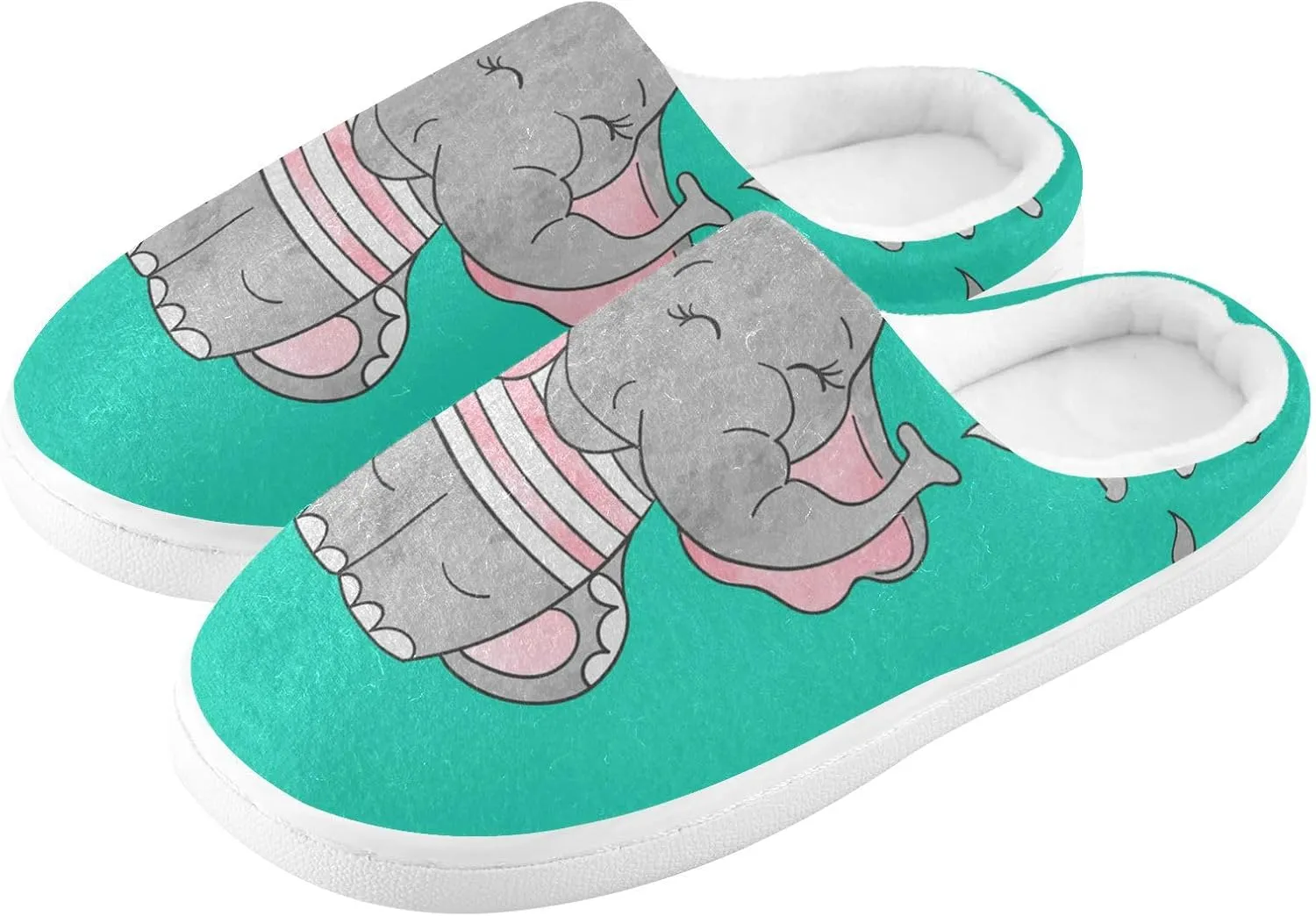 Unisex Memory Foam Slippers Non-Skid Slip-on Soft Warm Sole Fleece Shoes 6-17