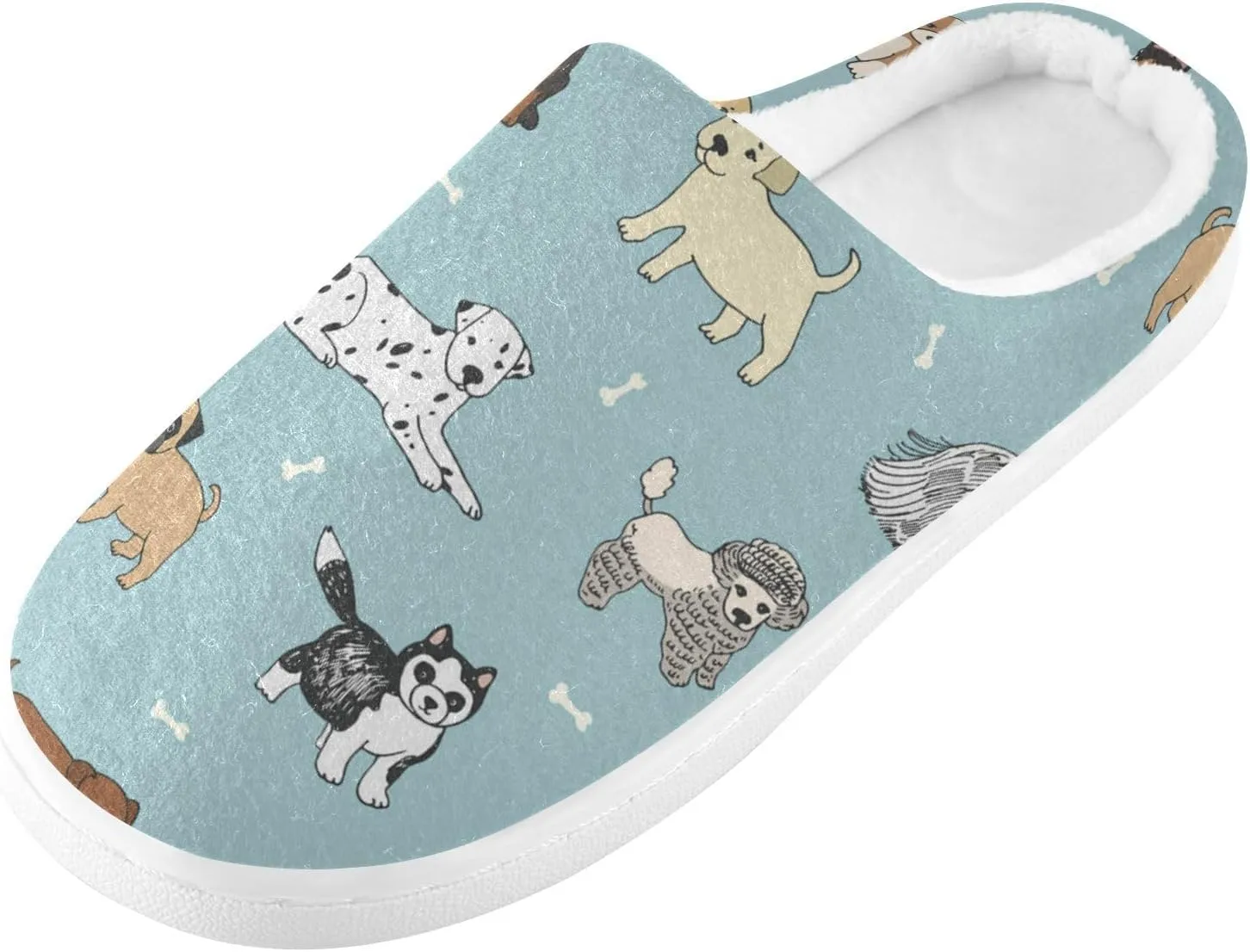 Unisex Memory Foam Slippers Non-Skid Slip-on Soft Warm Sole Fleece Shoes 6-17