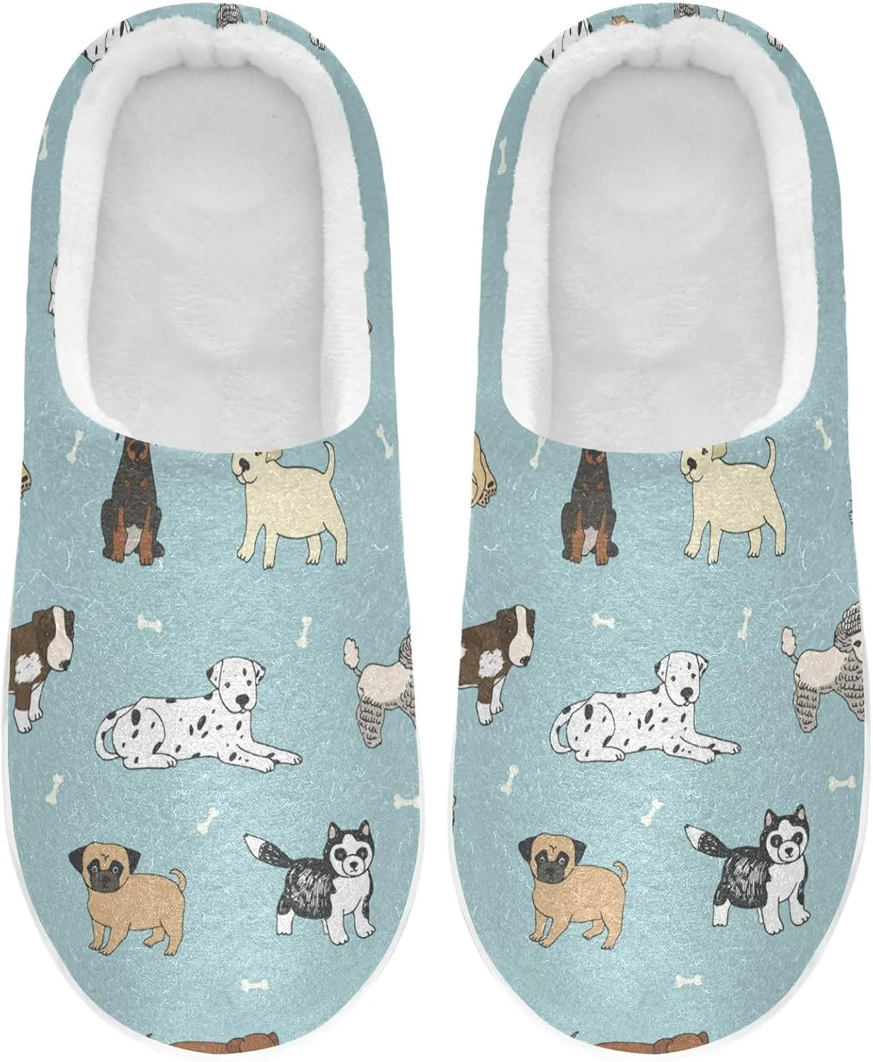 Unisex Memory Foam Slippers Non-Skid Slip-on Soft Warm Sole Fleece Shoes 6-17