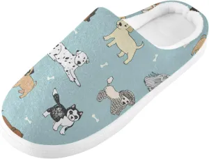 Unisex Memory Foam Slippers Non-Skid Slip-on Soft Warm Sole Fleece Shoes 6-17