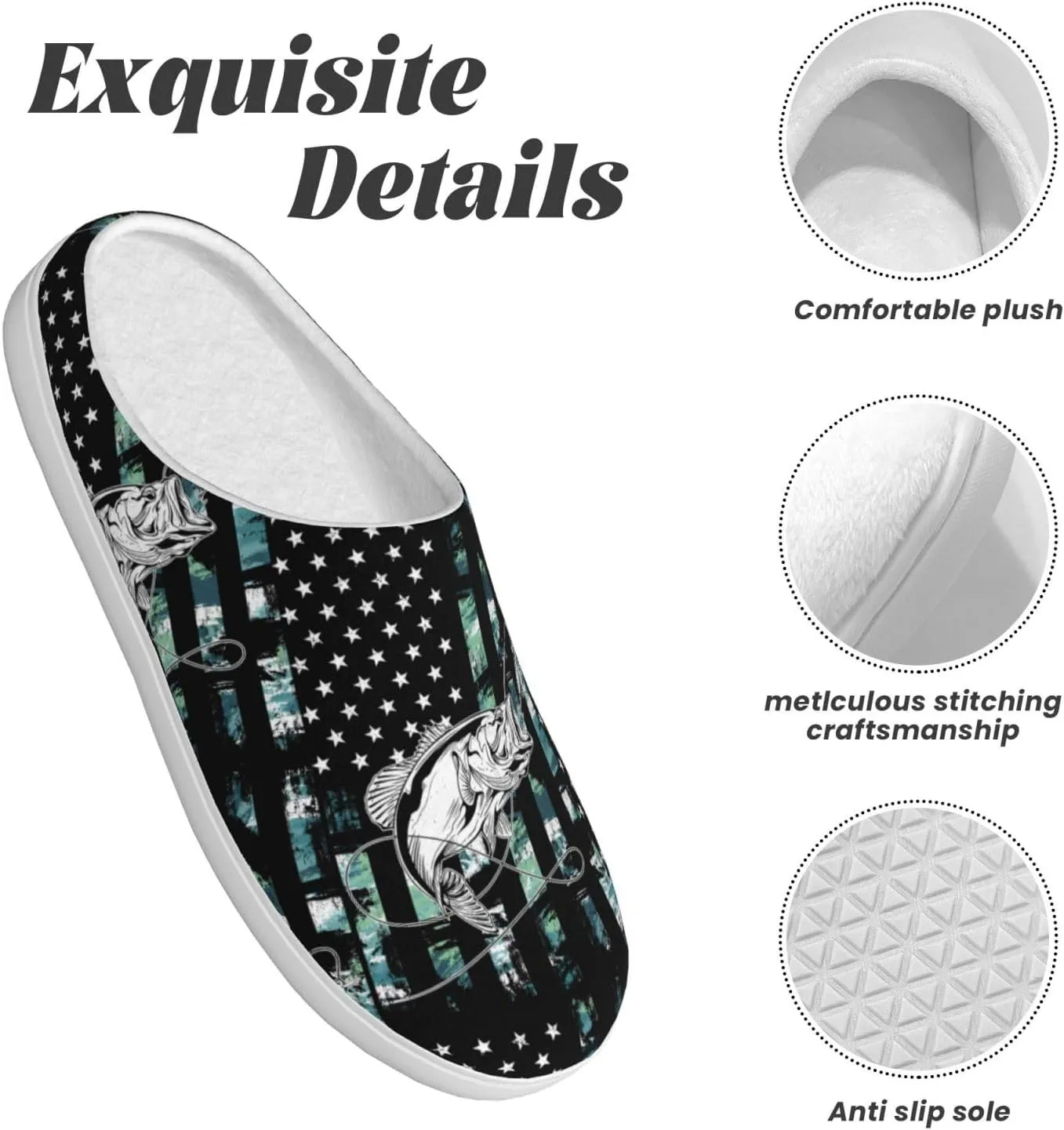 Unisex Slippers Winter Warm Non-Slip Fluffy Slippers Slip-On Plush Slippers House Slippers For Women Men Shoes Gifts