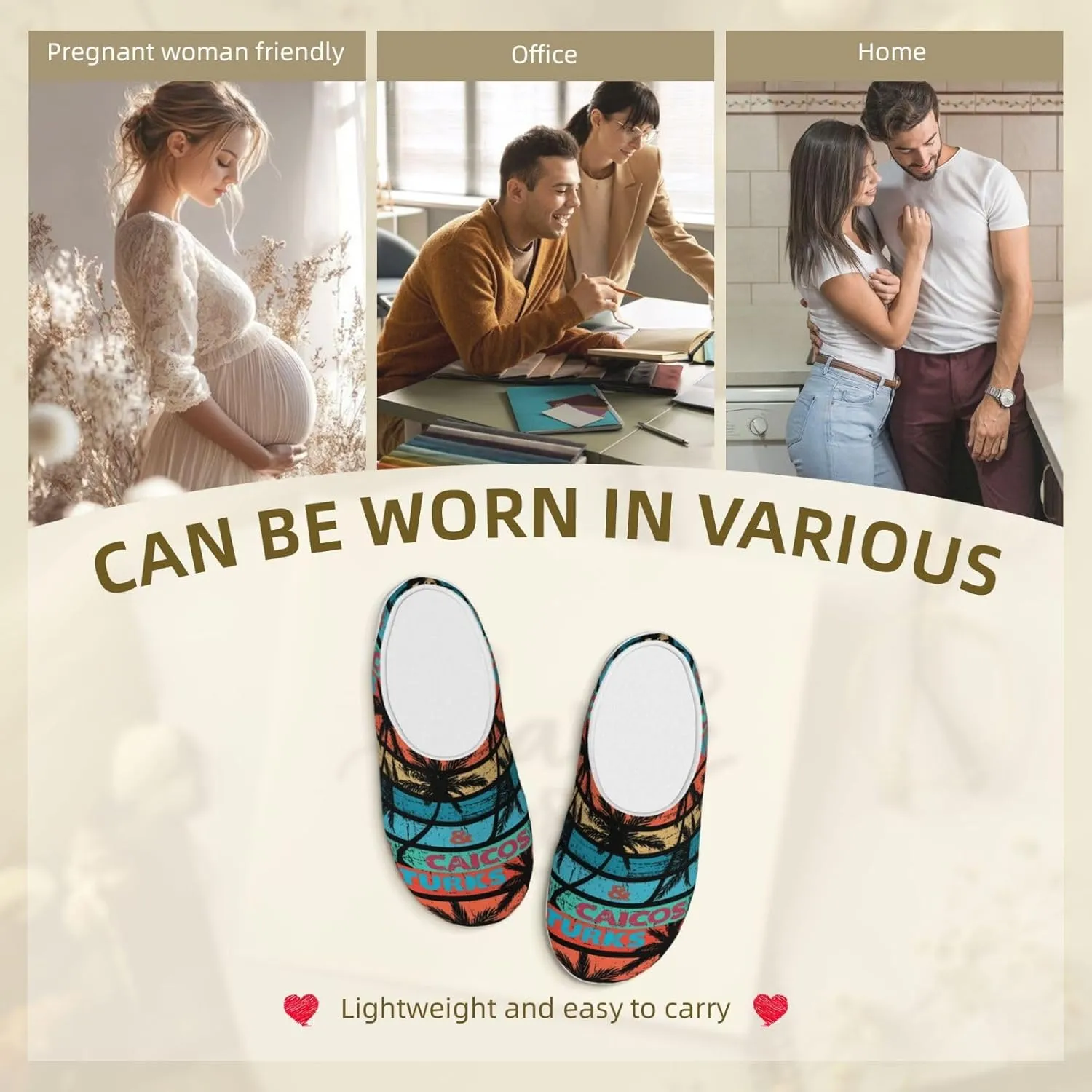 Unisex Slippers Winter Warm Non-Slip Fluffy Slippers Slip-On Plush Slippers House Slippers For Women Men Shoes Gifts
