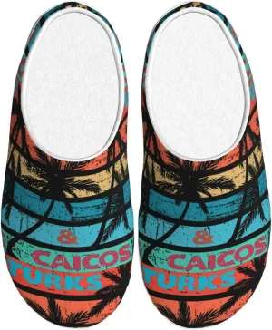 Unisex Slippers Winter Warm Non-Slip Fluffy Slippers Slip-On Plush Slippers House Slippers For Women Men Shoes Gifts