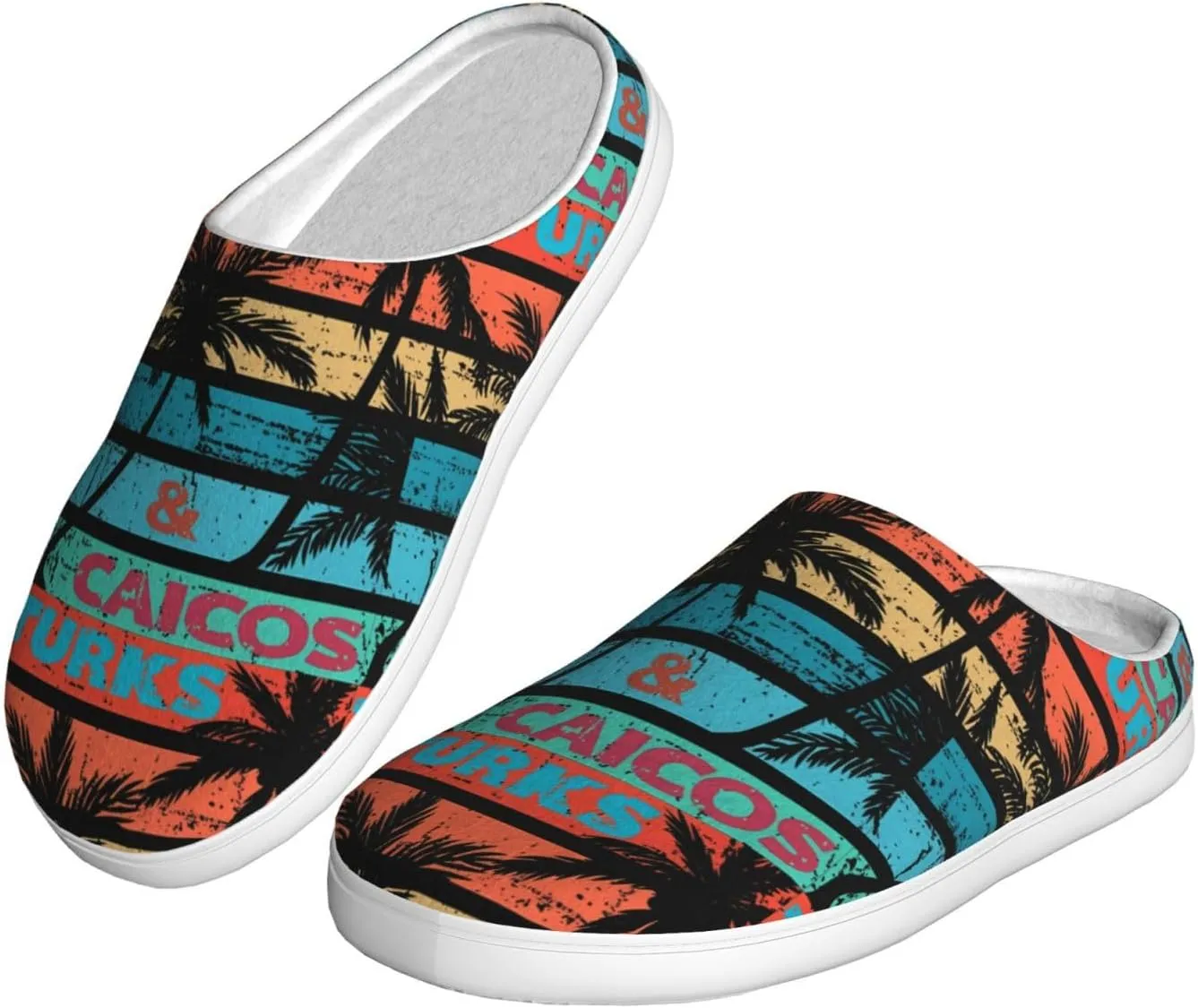 Unisex Slippers Winter Warm Non-Slip Fluffy Slippers Slip-On Plush Slippers House Slippers For Women Men Shoes Gifts