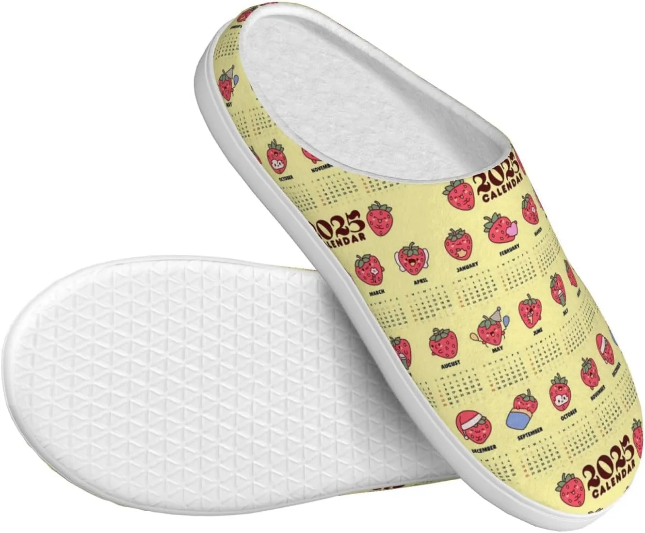 Unisex Warm Slippers Non-Slip Winter Fluffy Slippers Slip-On Plush Slippers Bedroom Slippers House Shoes For Men Women