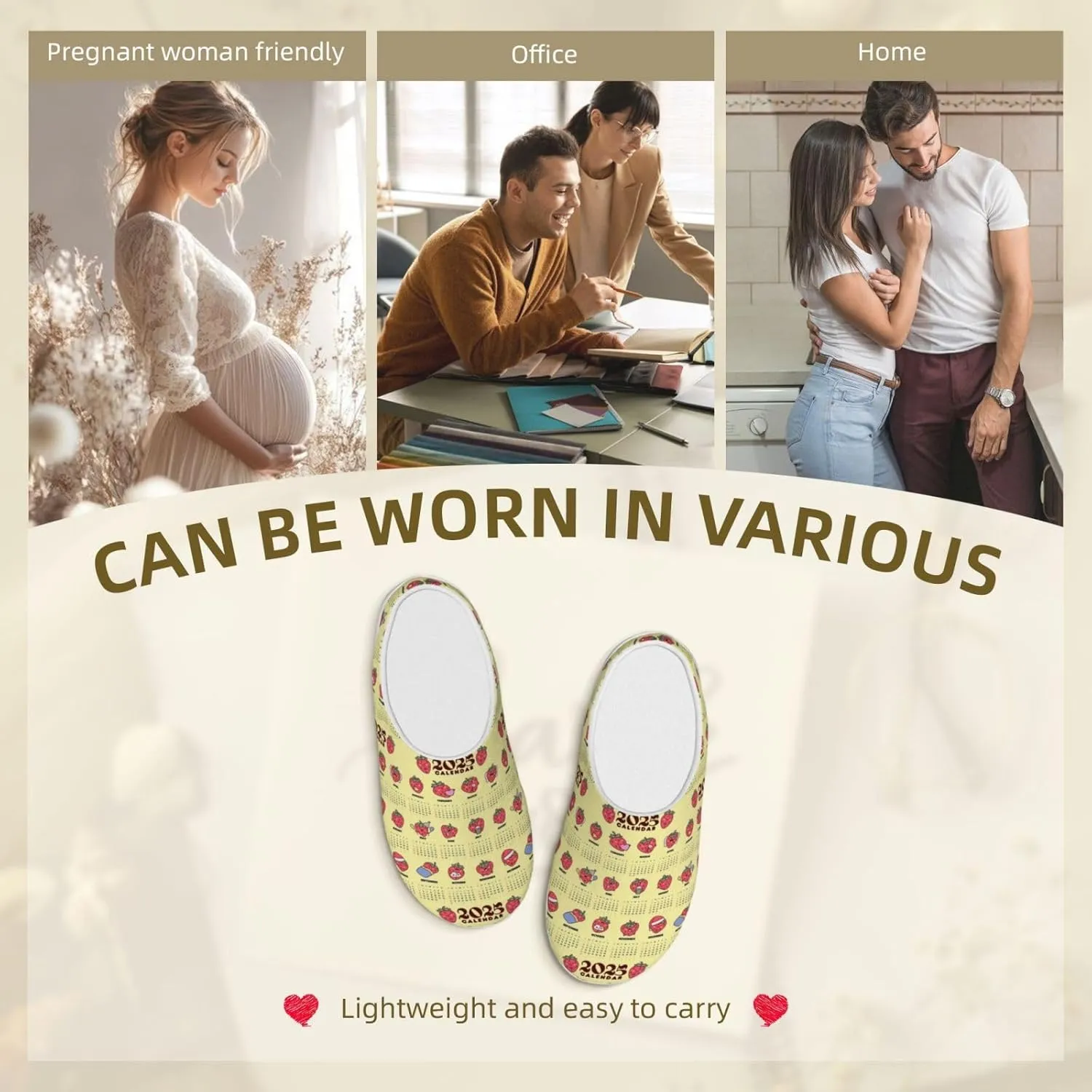 Unisex Warm Slippers Non-Slip Winter Fluffy Slippers Slip-On Plush Slippers Bedroom Slippers House Shoes For Men Women
