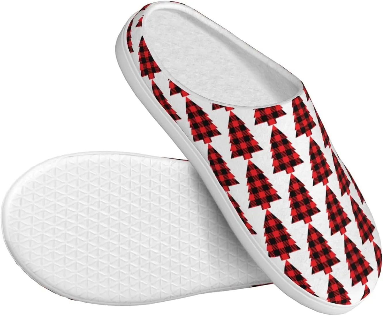 Unisex Warm Slippers Non-Slip Winter Fluffy Slippers Slip-On Plush Slippers Bedroom Slippers House Shoes For Men Women