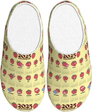 Unisex Warm Slippers Non-Slip Winter Fluffy Slippers Slip-On Plush Slippers Bedroom Slippers House Shoes For Men Women