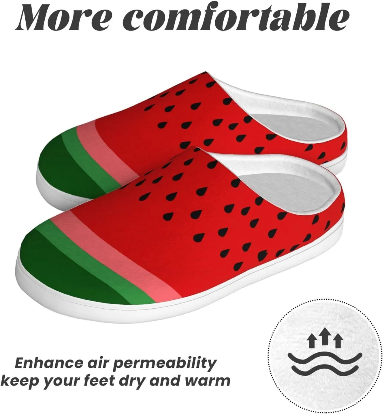Unisex Warm Slippers Non-Slip Winter Fluffy Slippers Slip-On Plush Slippers Bedroom Slippers House Shoes For Men Women