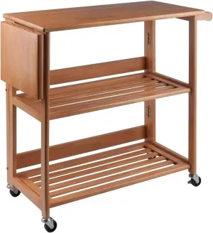 UPGENT Kitchen Cart Kitchen Cart,Including Sturdy Countertop,Knife Holder,Tissue Holder,And2 Open Shelves with Lockable Casters,Kitchen Storage Rack Rolling Cart (Style a)