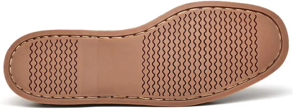 UPIShi Men's Leather Boat Shoe Casual Handsewn Moccasin Toe Comfort Loafers
