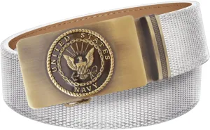 U.S. Navy White Nylon Weave Slide Belt