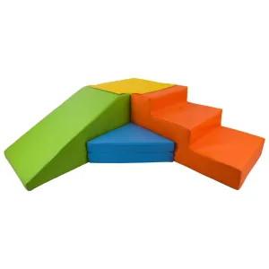 Velinda SLIDE Foam Block Set - Soft Play Step and Slide - Colorful, Safe & Versatile Playtime Fun