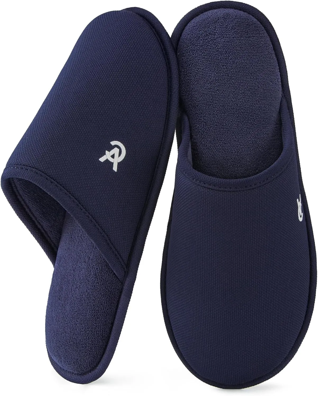 VeraCosy Mens Knitted Scottish Slippers with Soft Memory Foam Non Slip Indoor Rubber Sole