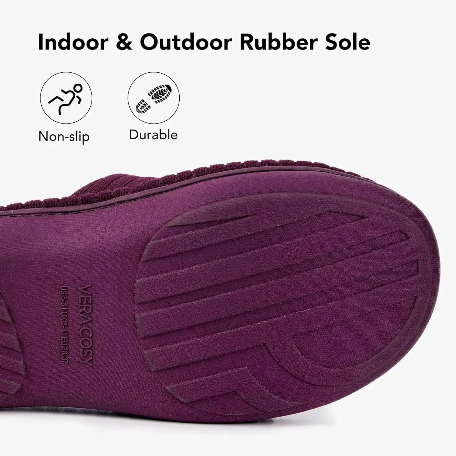 VeraCosy Women's Open Toe Slippers Soft Terry Cloth Indoor Slip on House Shoes