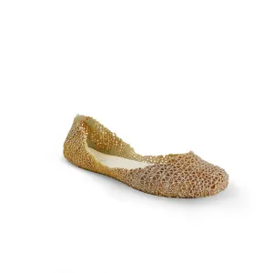 Victoria Adames Paris Jelly Ballet Flat Light Gold