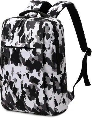 Victoriatourist Camo Backpack Travel Laptop Backpack for Men Women Water Resistant Durable Computer Backpack, Slim Business Laptop Bag Lightweight Laptop Bookbag 15.6 Inch Notebook(Camo Black White)