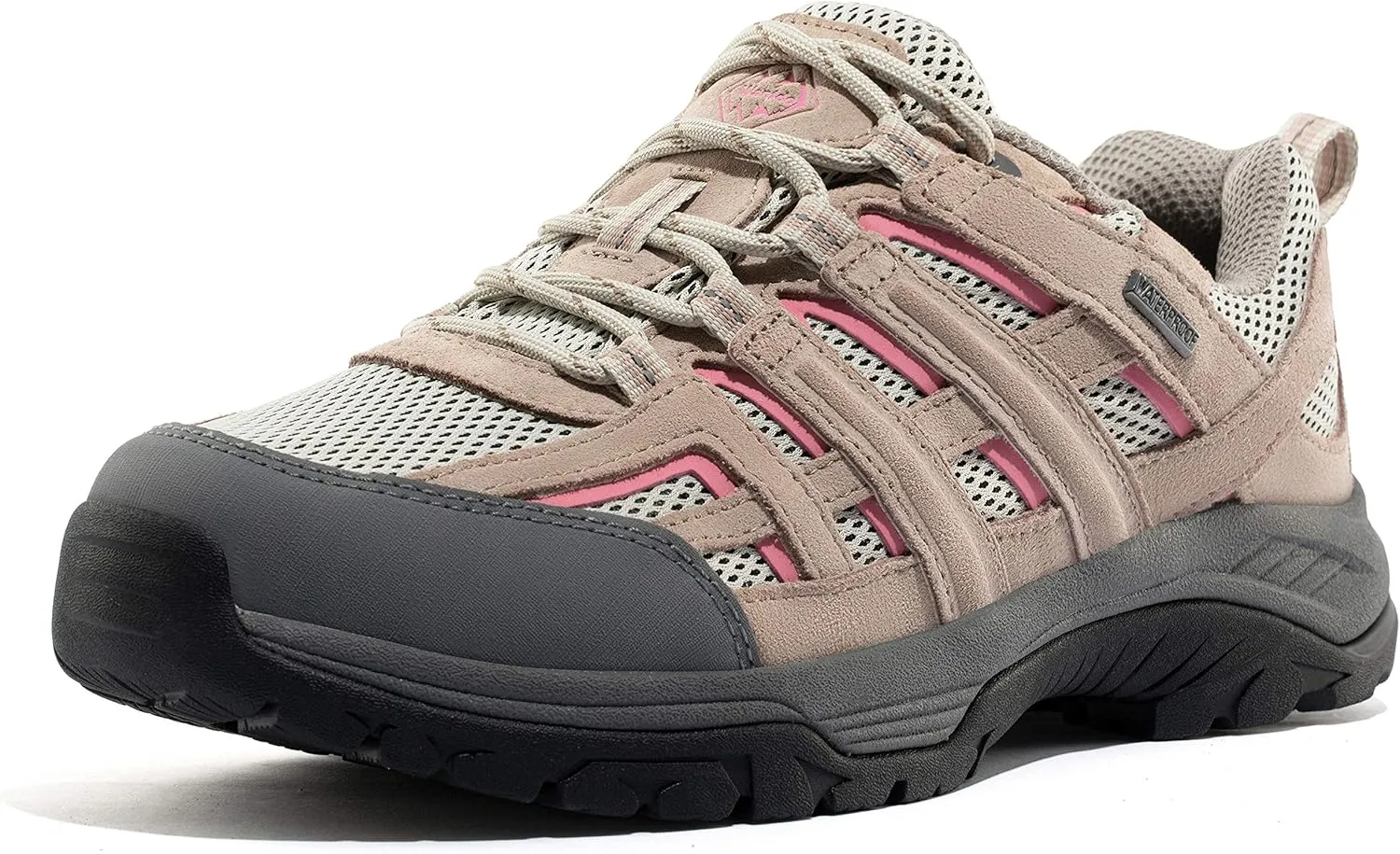 wantdo Women's Waterproof Hiking Shoes Wide Width Lightweight Trail Trekking Shoe Walking Outdoor Sneakers