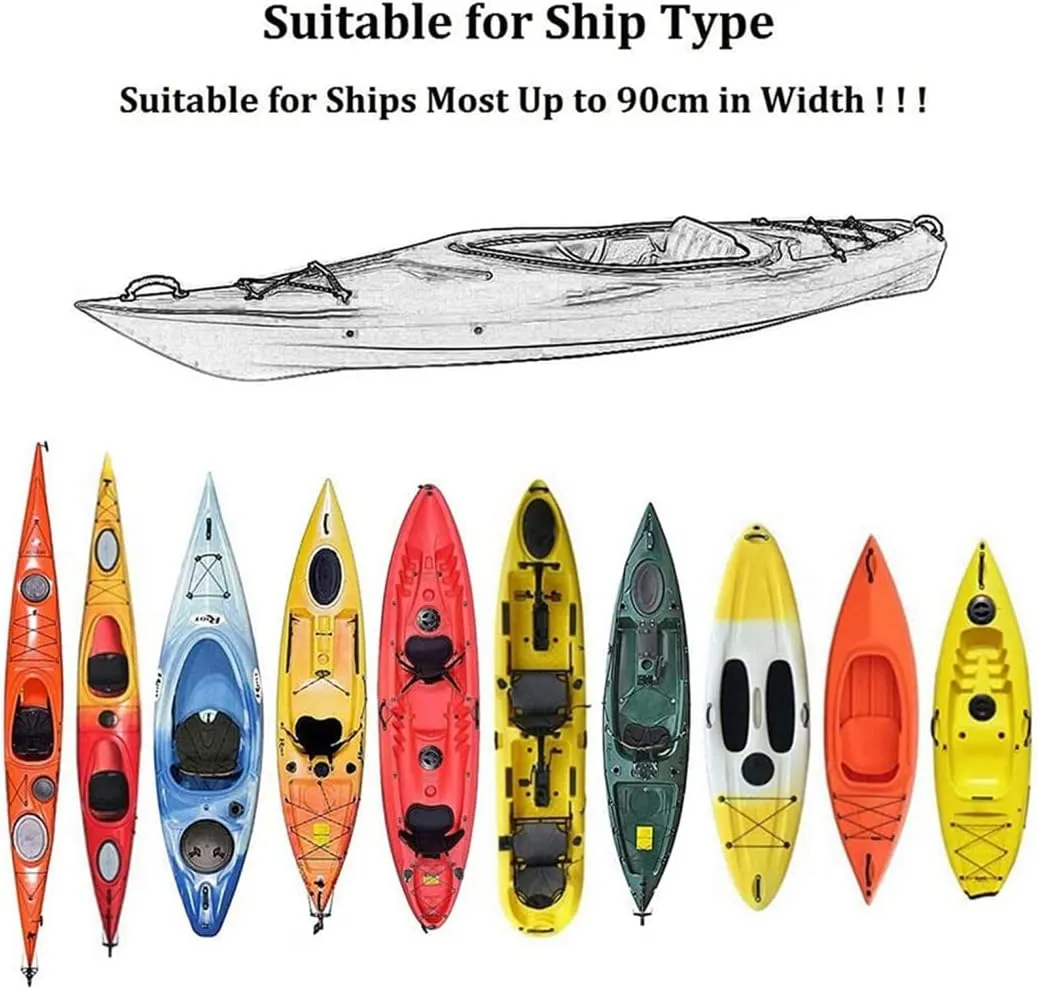 Waterproof Kayak Cover, 2.1-6M Anti-UV Dust Proof Canoe Storage Boat Cover Durable Tear Resistance Oxford Cloth Boat Cover for Kayak Outdoor Protection