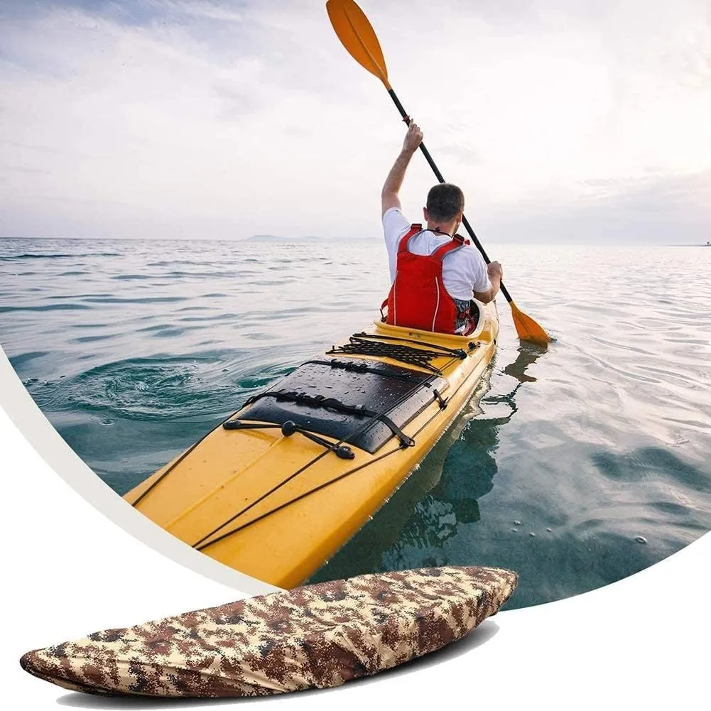 Waterproof Kayak Cover, 2.1-6M Anti-UV Dust Proof Canoe Storage Boat Cover Durable Tear Resistance Oxford Cloth Boat Cover for Kayak Outdoor Protection
