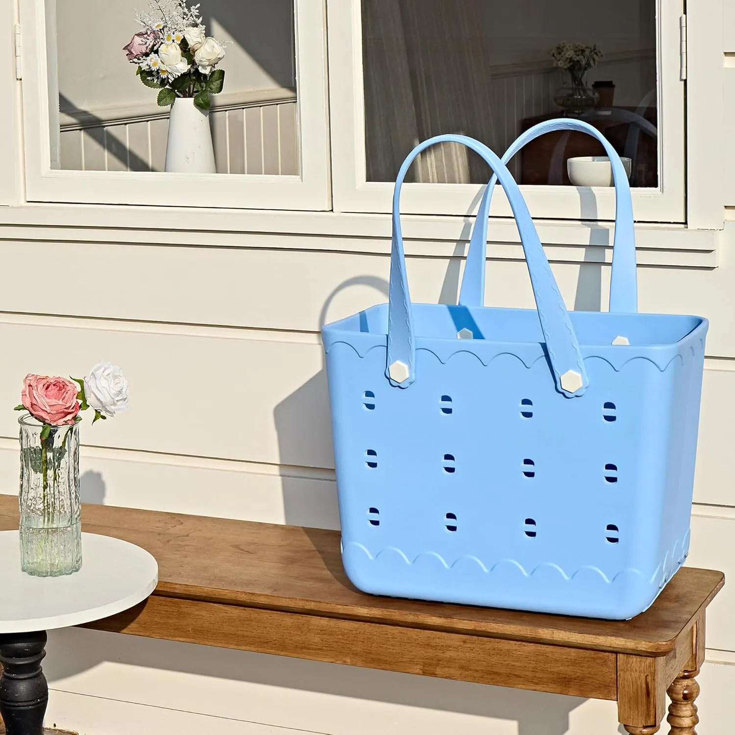 Waterproof Tote Bag for Beach, Pool, Boat.Lightweight Waterproof Washable Durable All Purpose Outdoor Tote Bag.