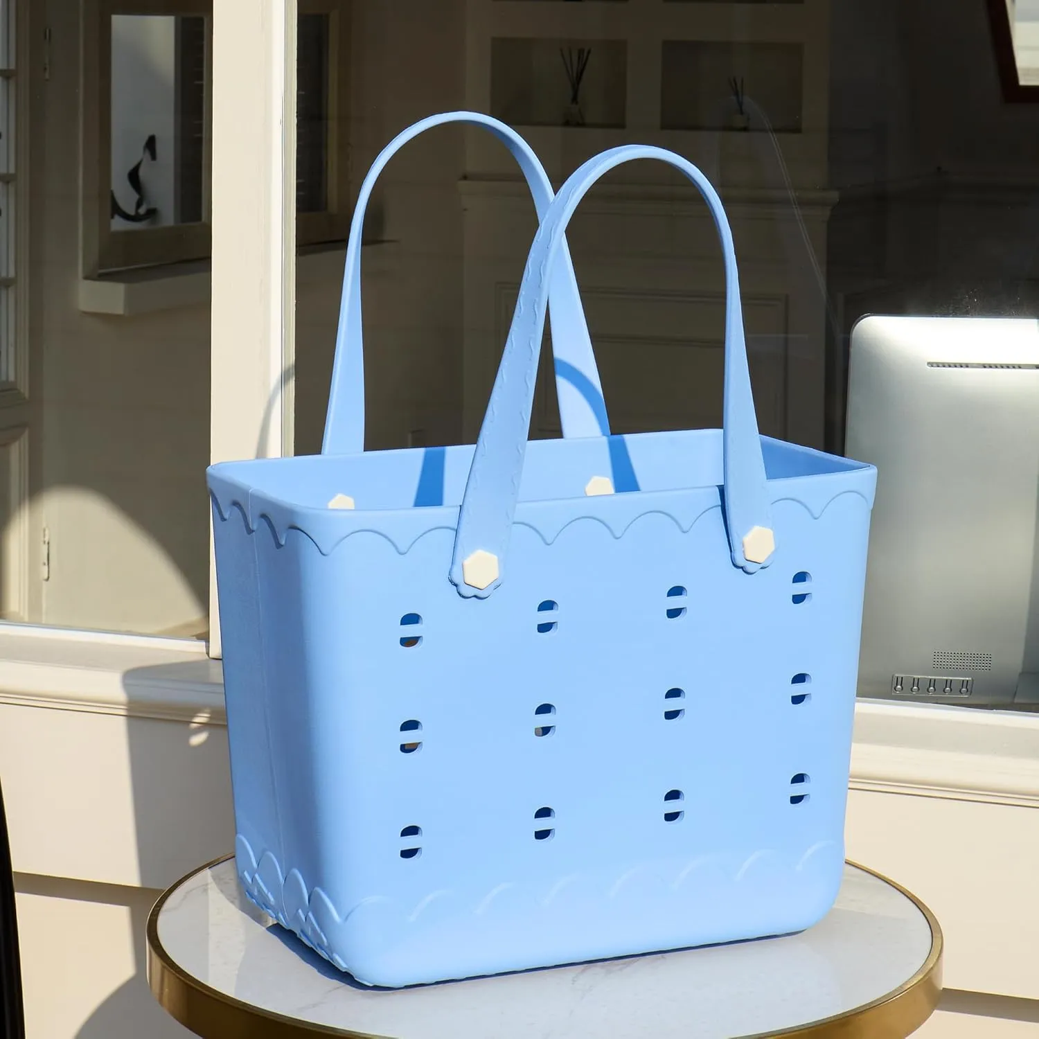 Waterproof Tote Bag for Beach, Pool, Boat.Lightweight Waterproof Washable Durable All Purpose Outdoor Tote Bag.