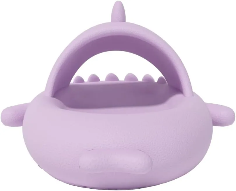welltree Shark Slides for Women and Men Novelty Pillow Slippers Open Toe Shark Sandals Cushioned Cloud Slides