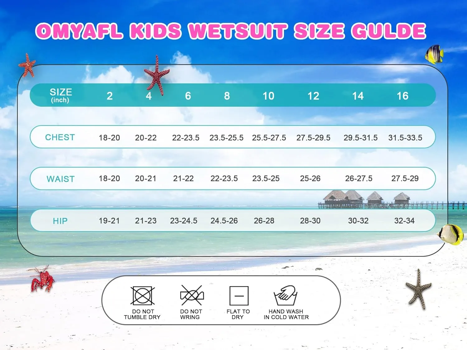 Wetsuit for Kids Boys Girls 2mm Neoprene Wetsuit in Cold Water Swimming and Surfing
