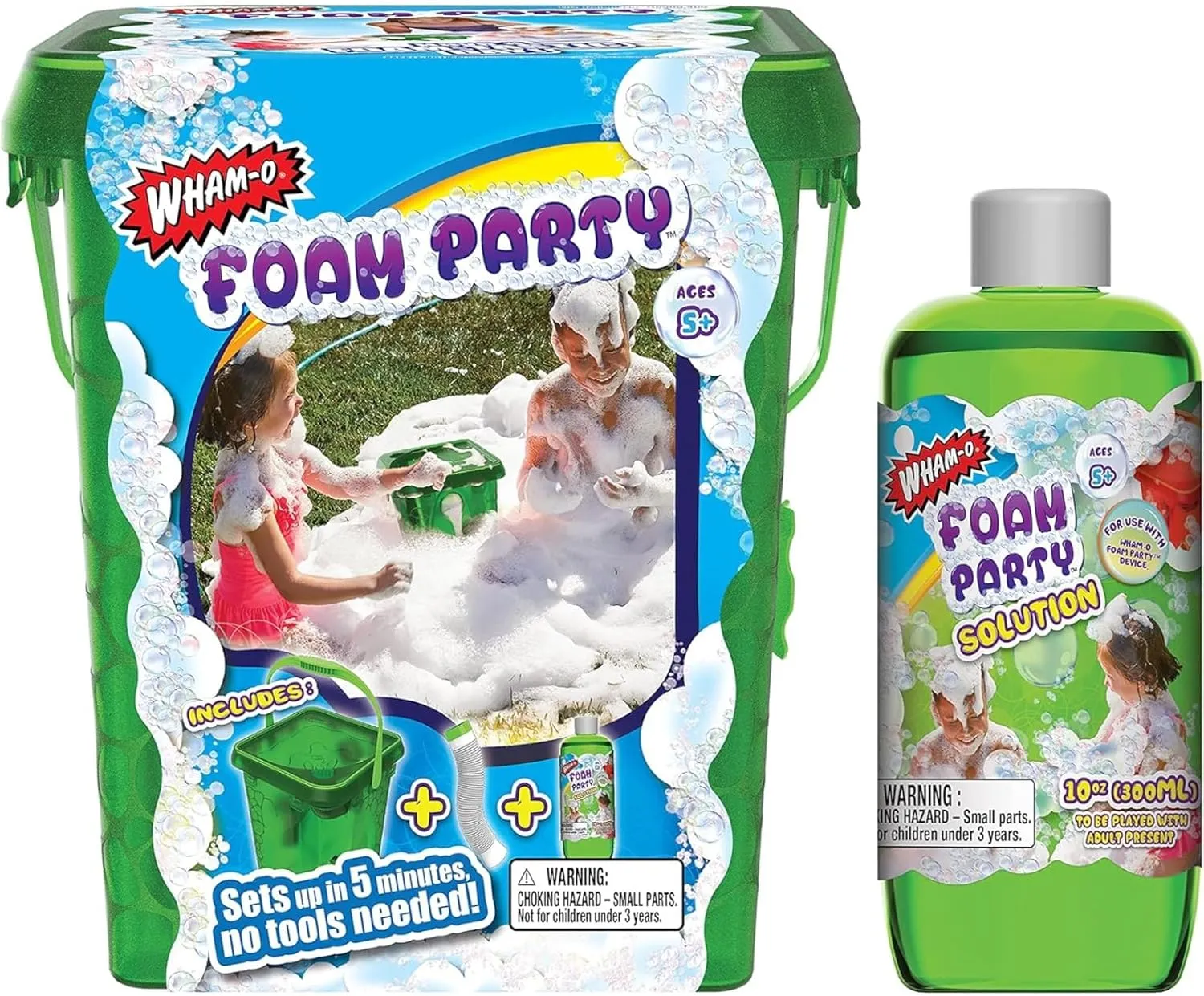 Wham-O Foam Party Bucket for Summer Parties, Foam Maker Great for Backyard, Water Slides and Water Park Parties