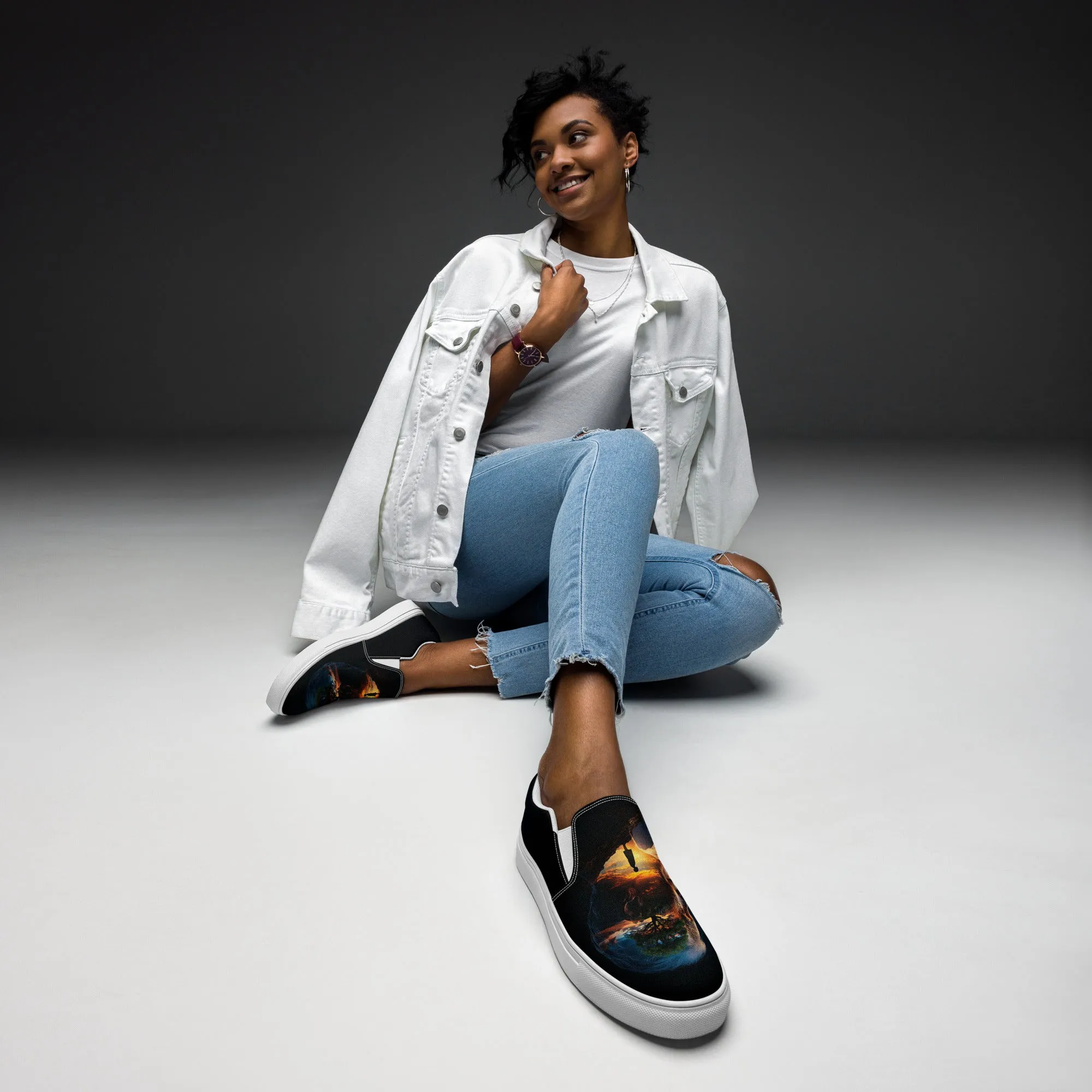 Whispered Visions Women’s slip-on canvas shoes