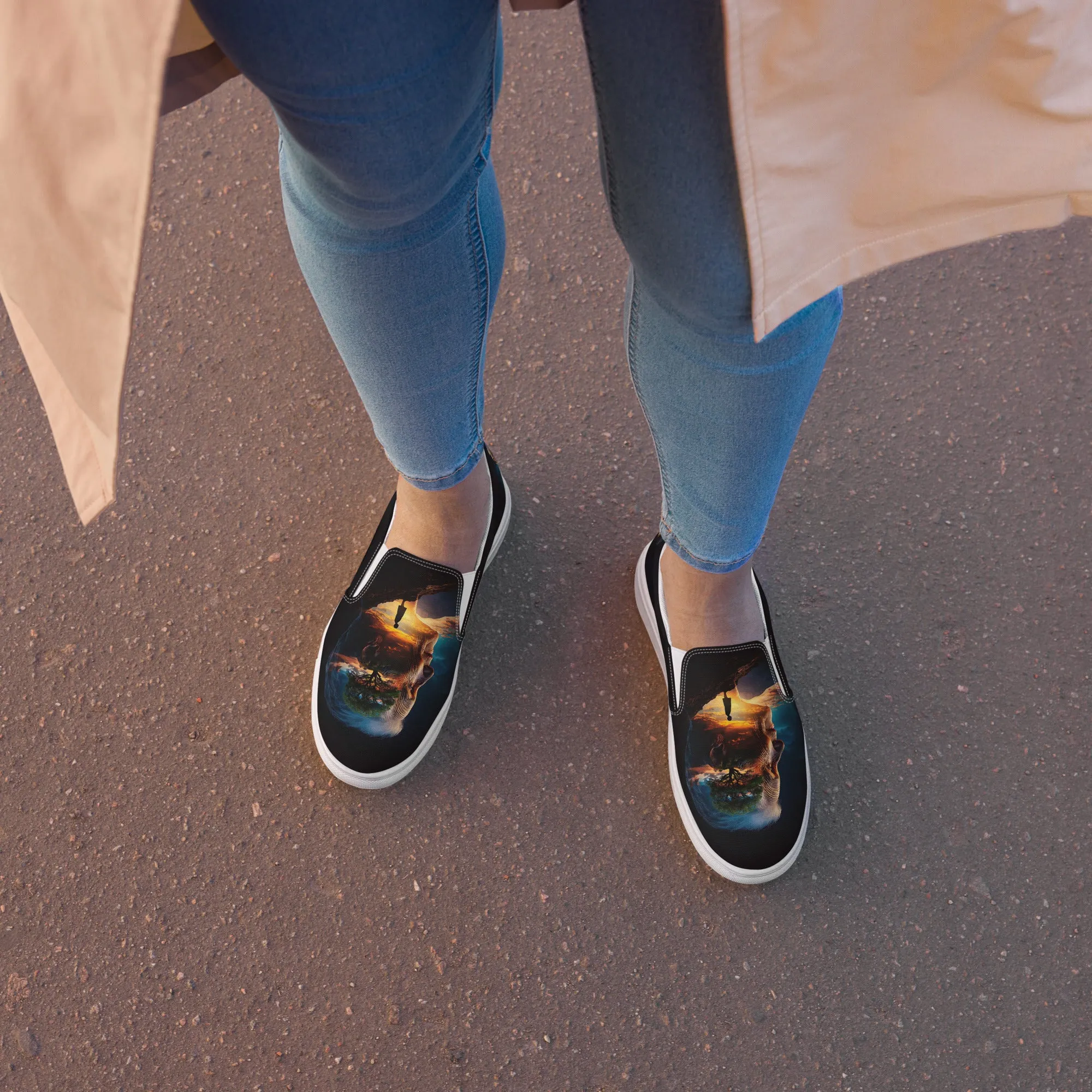 Whispered Visions Women’s slip-on canvas shoes