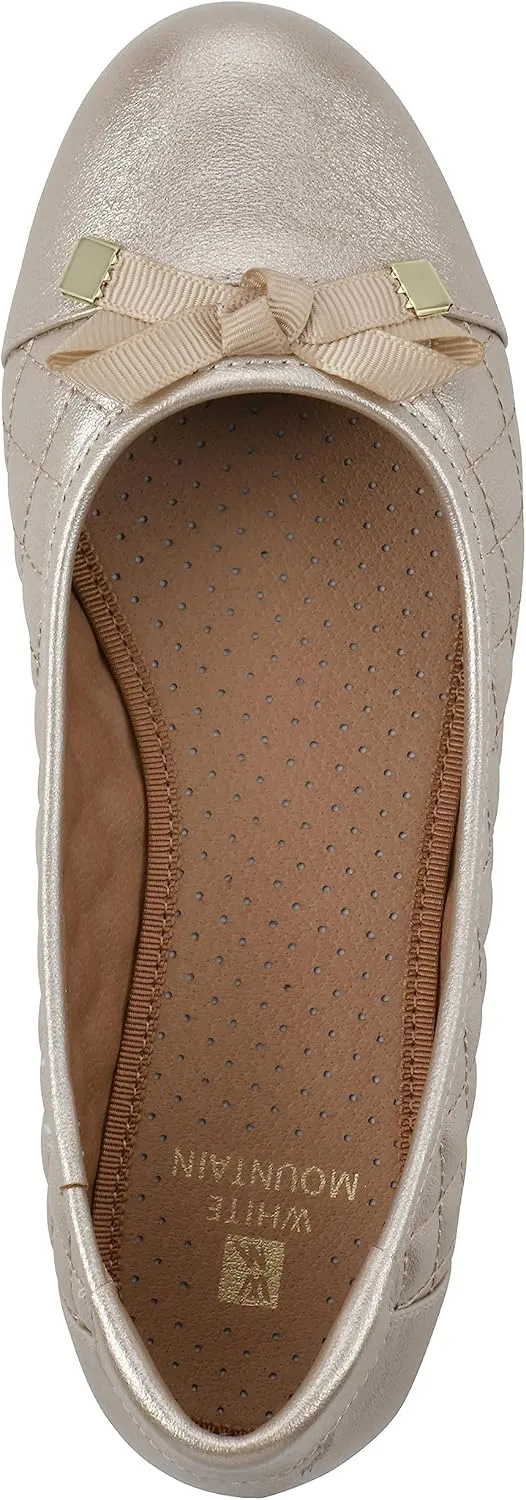 WHITE MOUNTAIN Women's Seaglass Quilted Ballet Flat