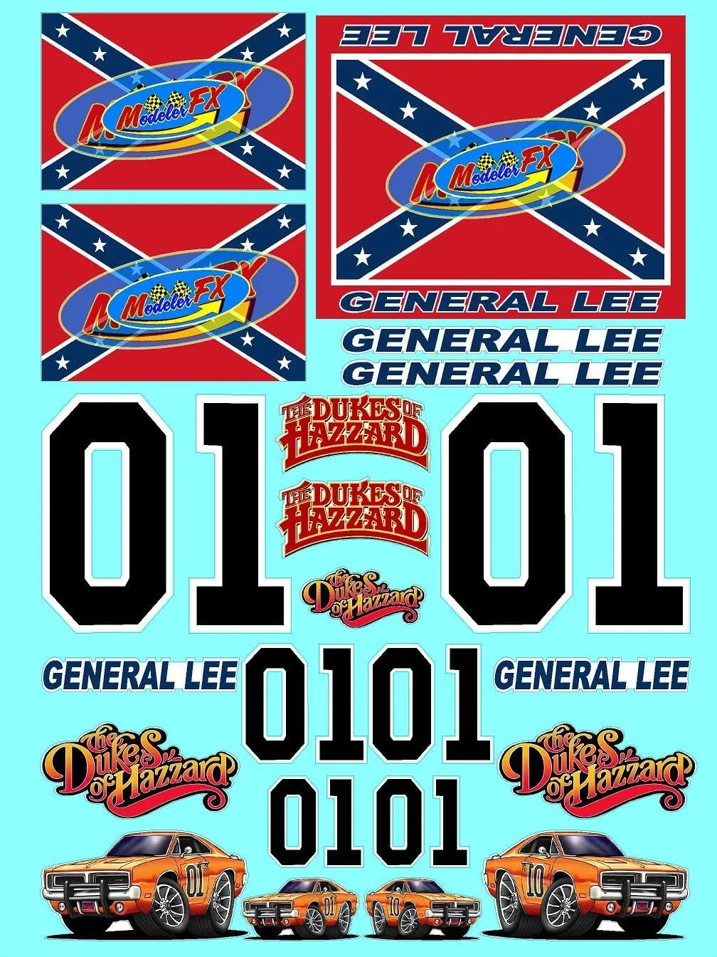 White Vinyl Gloss Dukes Vinyl R/C Racing Sponsor Sticker Small-1/24-1/16th Scale Model Decal Sticker Radio Control Lexan Body-Decorate Your R/c Cars, Boats, Trucks Scale Model–Die-Cut to Shape