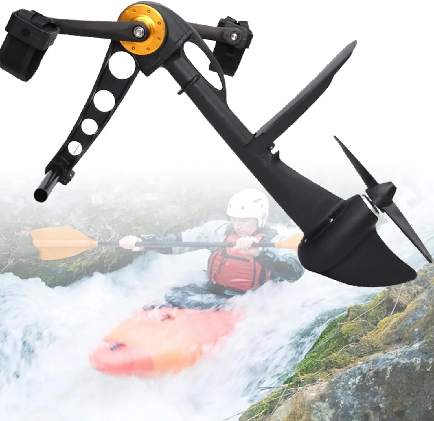 WIKINK Pedal Drive - Suitable for Kayaks and Inflatable Fishing Boats, Paddle Board Accessories, Sturdy and Durable Pedal Drive Propulsion Device for Radar Kayaks, 1 Person Foot Operated Kayak