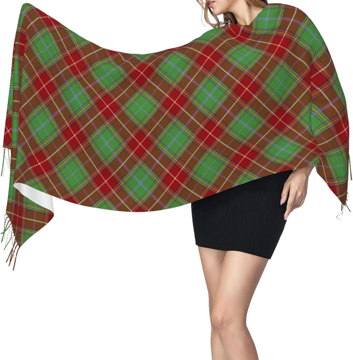 Winter Warm Wrap Shawl Ancient Tartan Of The Scottish Clan Shaw Print Scarves Blanket Scarf For Women Men