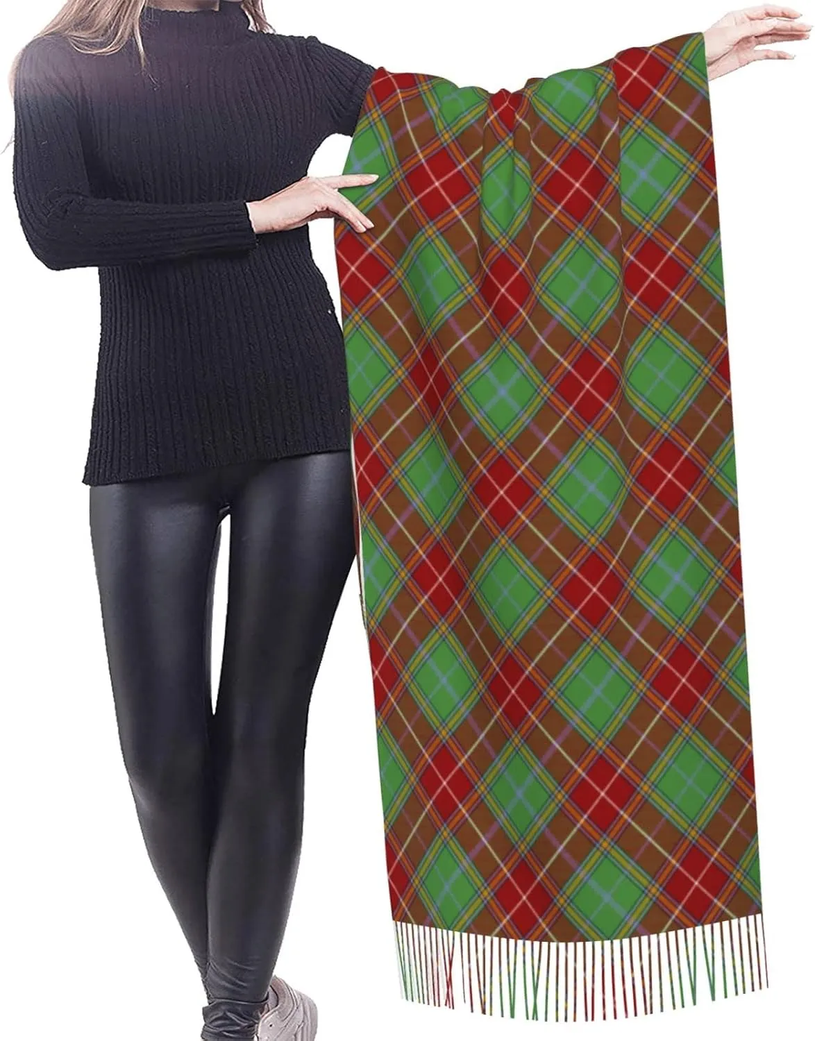 Winter Warm Wrap Shawl Ancient Tartan Of The Scottish Clan Shaw Print Scarves Blanket Scarf For Women Men