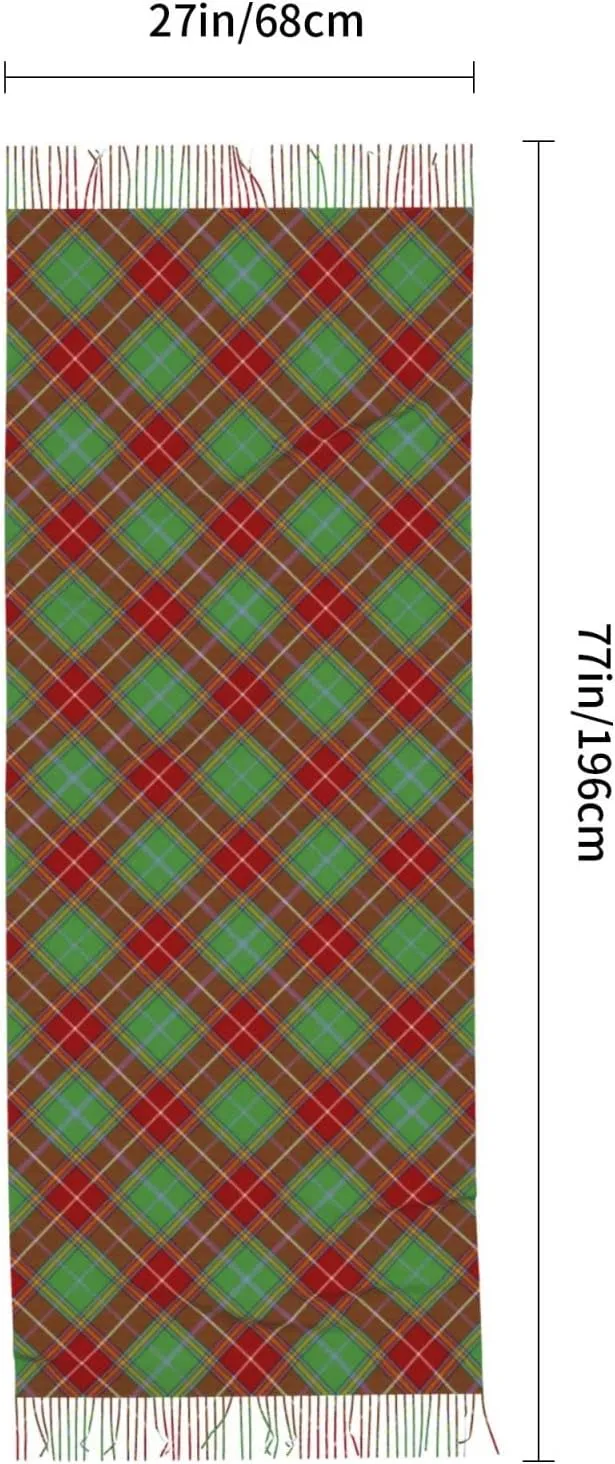 Winter Warm Wrap Shawl Ancient Tartan Of The Scottish Clan Shaw Print Scarves Blanket Scarf For Women Men