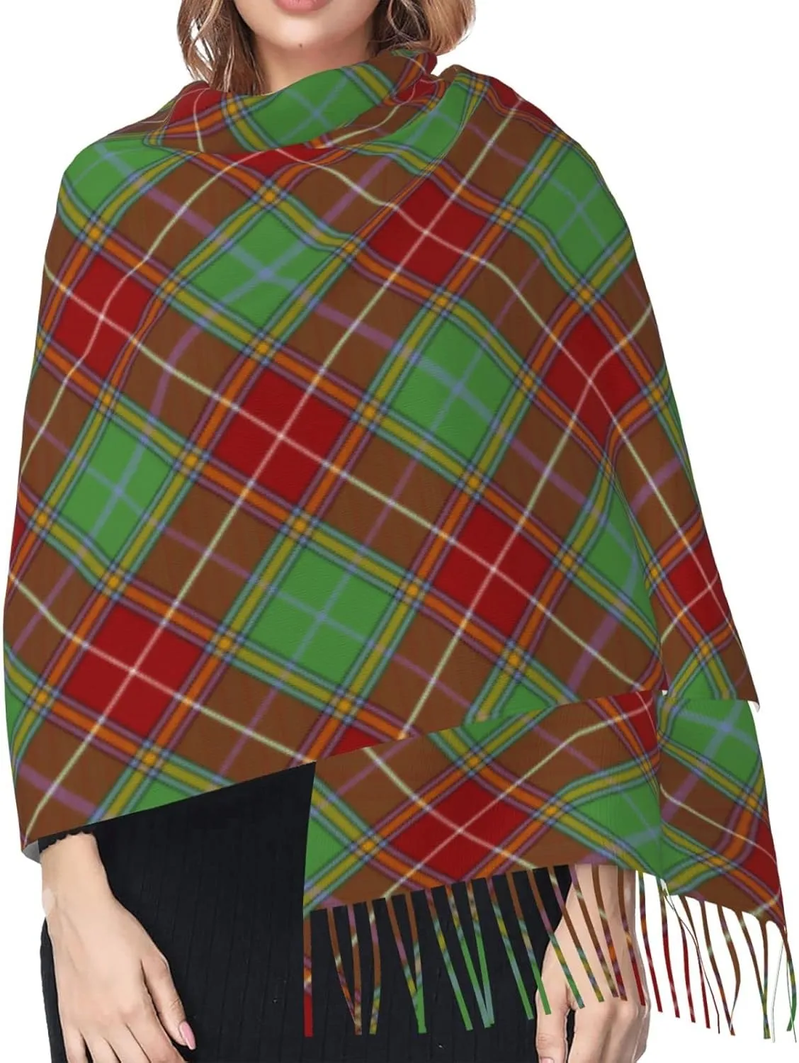 Winter Warm Wrap Shawl Ancient Tartan Of The Scottish Clan Shaw Print Scarves Blanket Scarf For Women Men