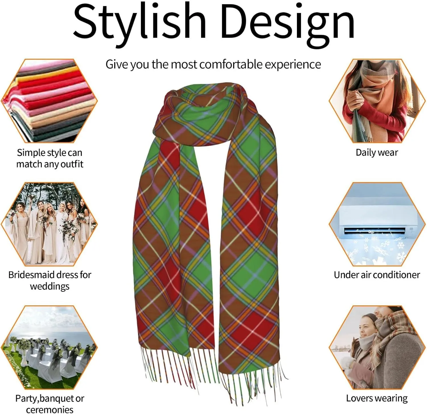 Winter Warm Wrap Shawl Ancient Tartan Of The Scottish Clan Shaw Print Scarves Blanket Scarf For Women Men