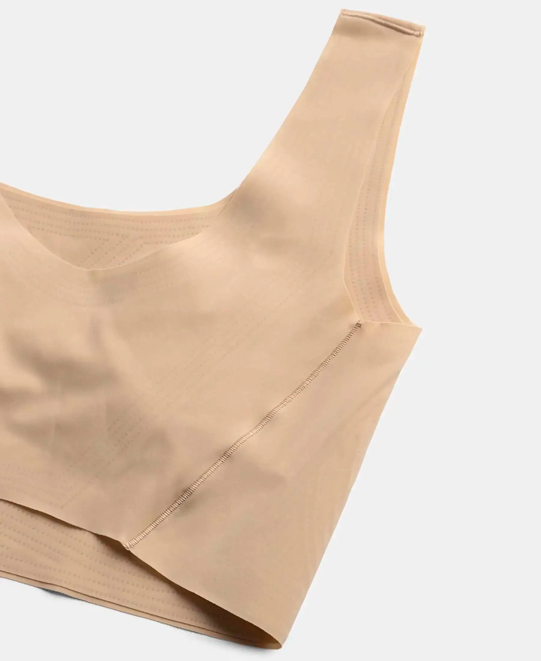 Wirefree Padded Soft touch Microfiber Elastane Full Coverage Lounge Bra with 360 Degree Stretch - Skin