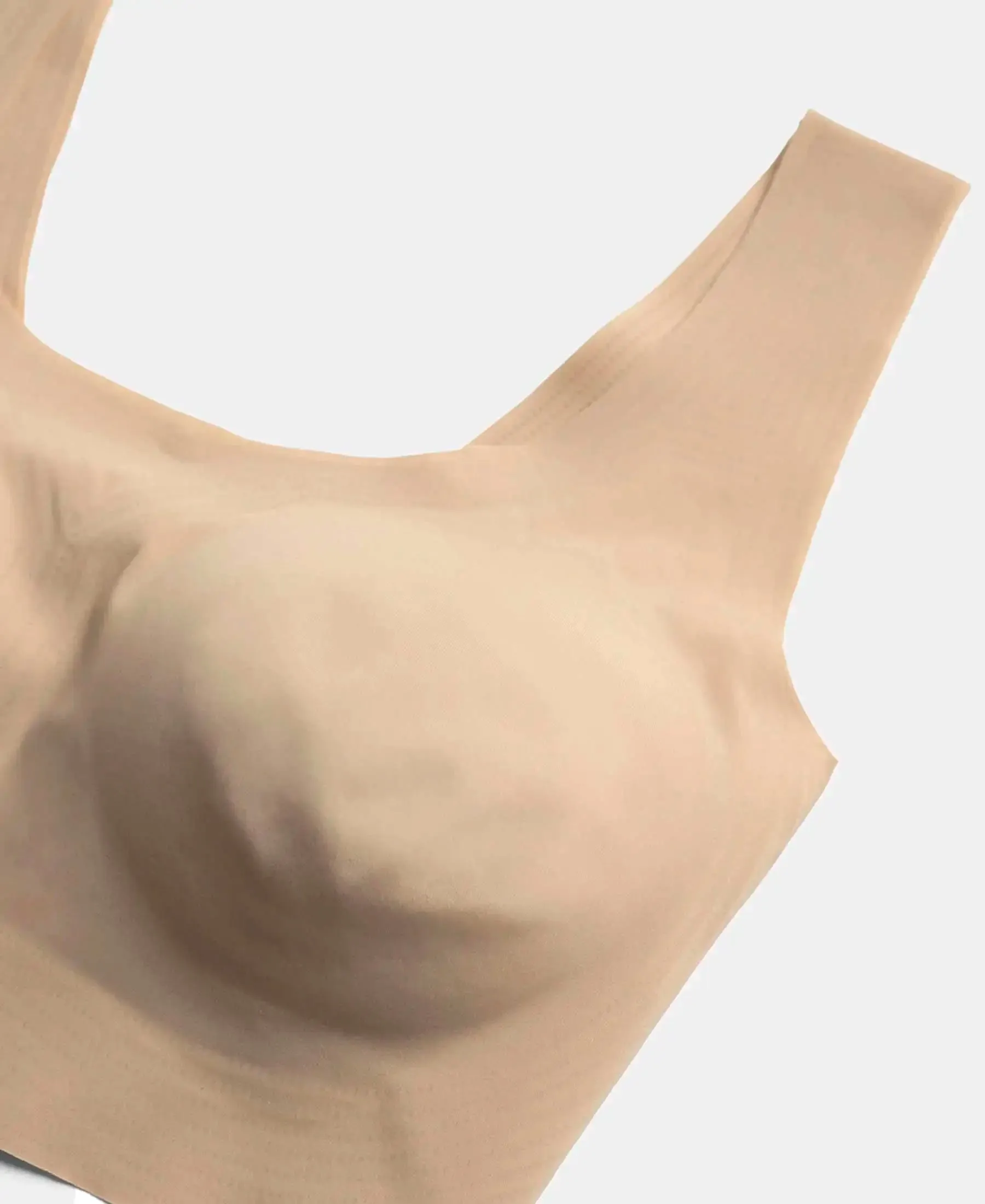 Wirefree Padded Soft touch Microfiber Elastane Full Coverage Lounge Bra with 360 Degree Stretch - Skin